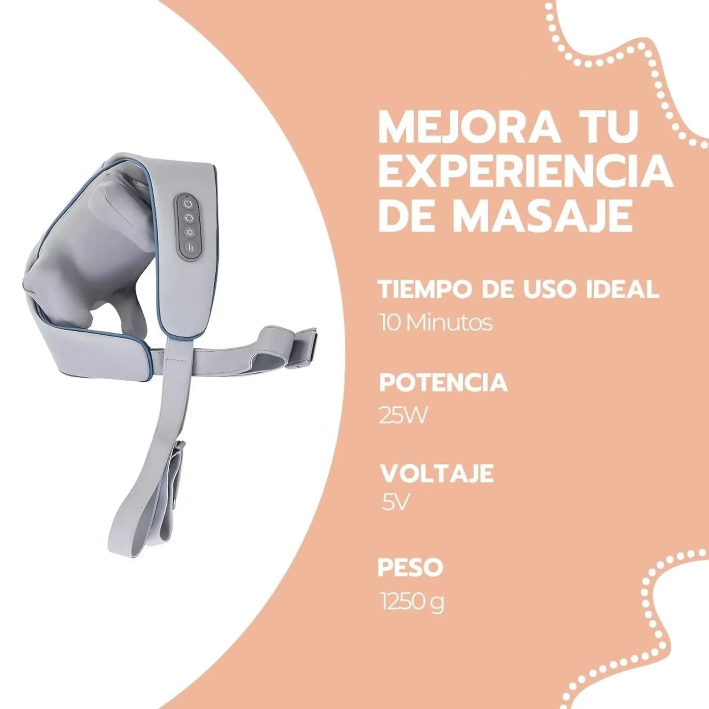Masajeador Inalámbrico de Cuello, Espalda y Piernas
