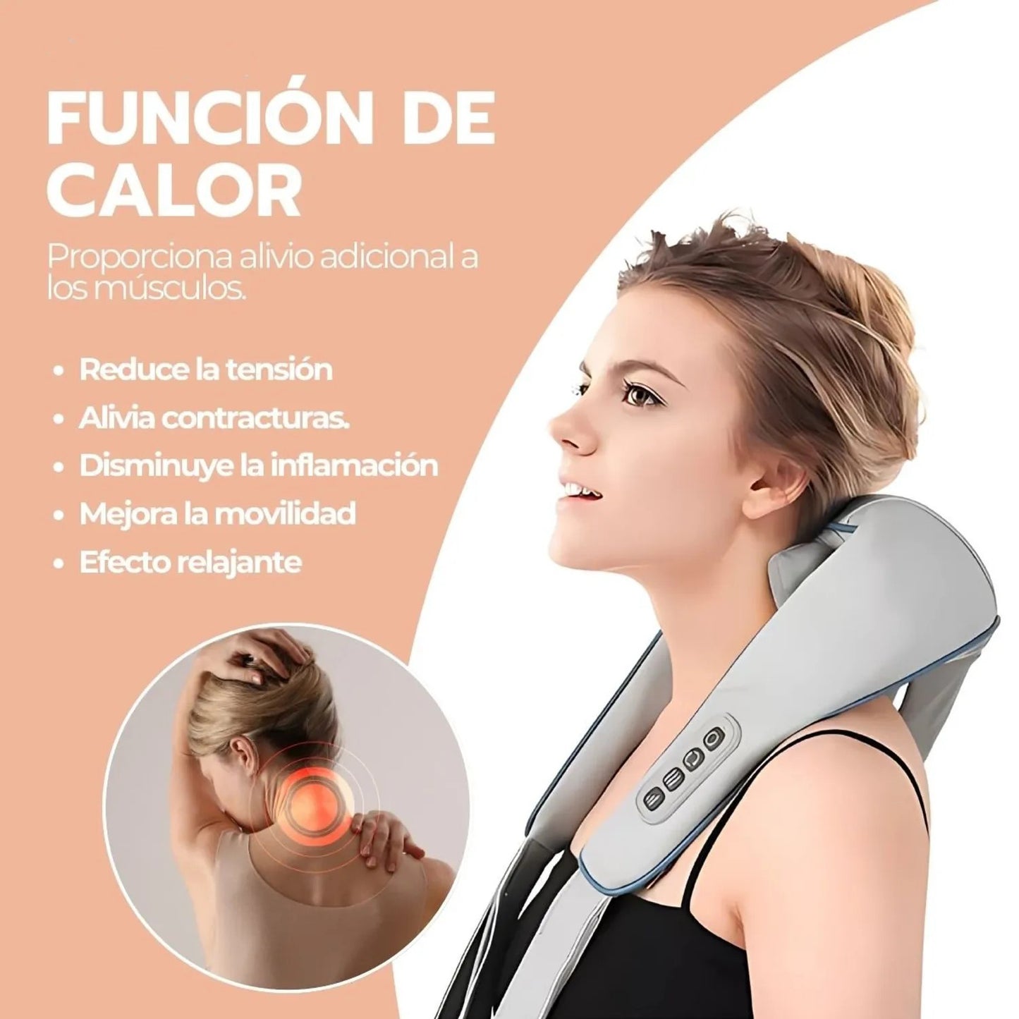 Masajeador Inalámbrico de Cuello, Espalda y Piernas