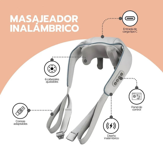 Masajeador Inalámbrico de Cuello, Espalda y Piernas