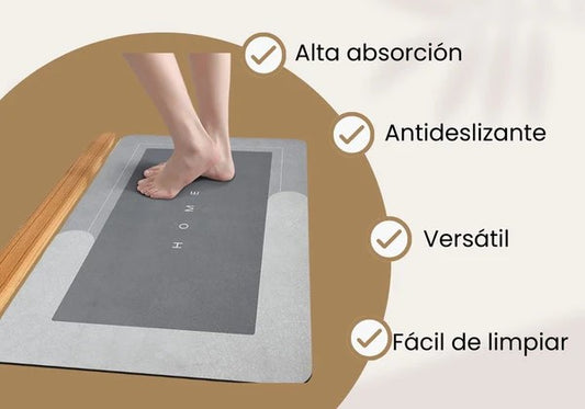 Alfombra Tapete Secado Rápido Antideslizante